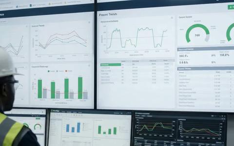 Trend displays on control room screens